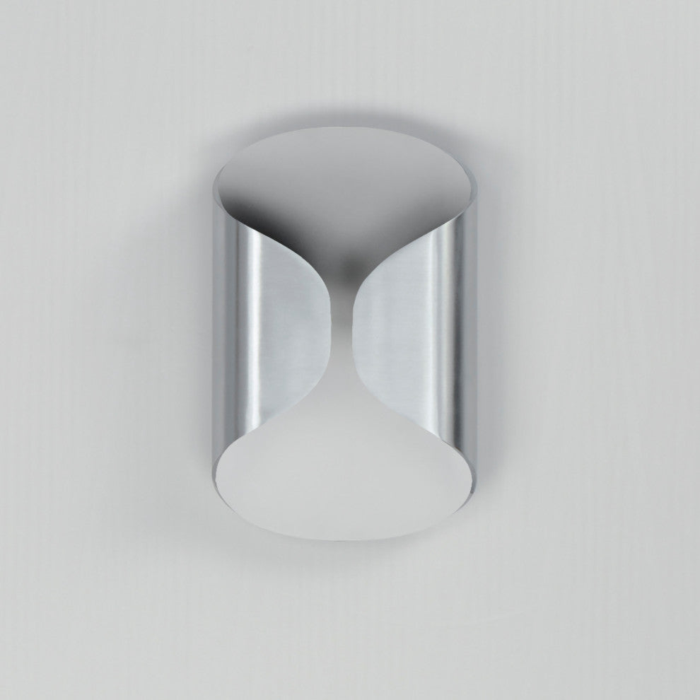 ET2 E30151 Folio 10" Tall LED Outdoor Wall Sconce - Satin Aluminum / White