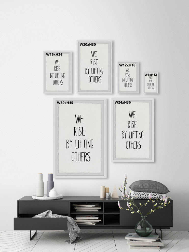 "Rise by Lifting Others" Framed Painting Print, 12x18