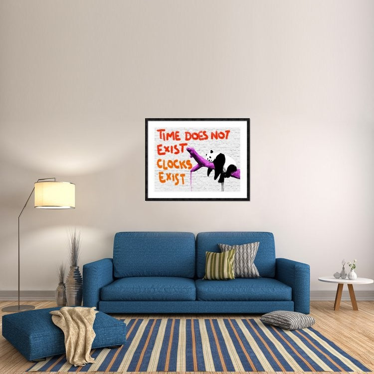"Time does not exist" Framed Digital Print by Masterfunk Collective, 48x38"