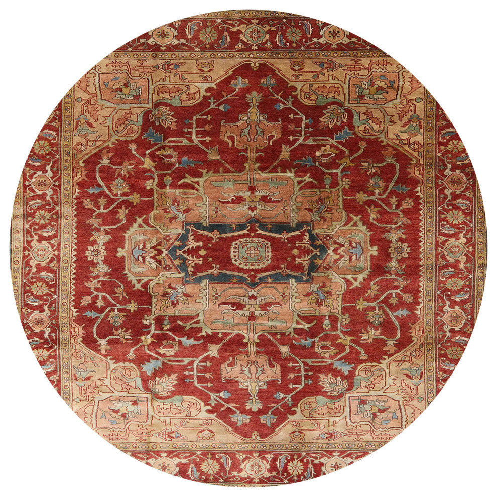 Ahgly Company Indoor Round Mid-Century Modern Area Rugs, 6' Round
