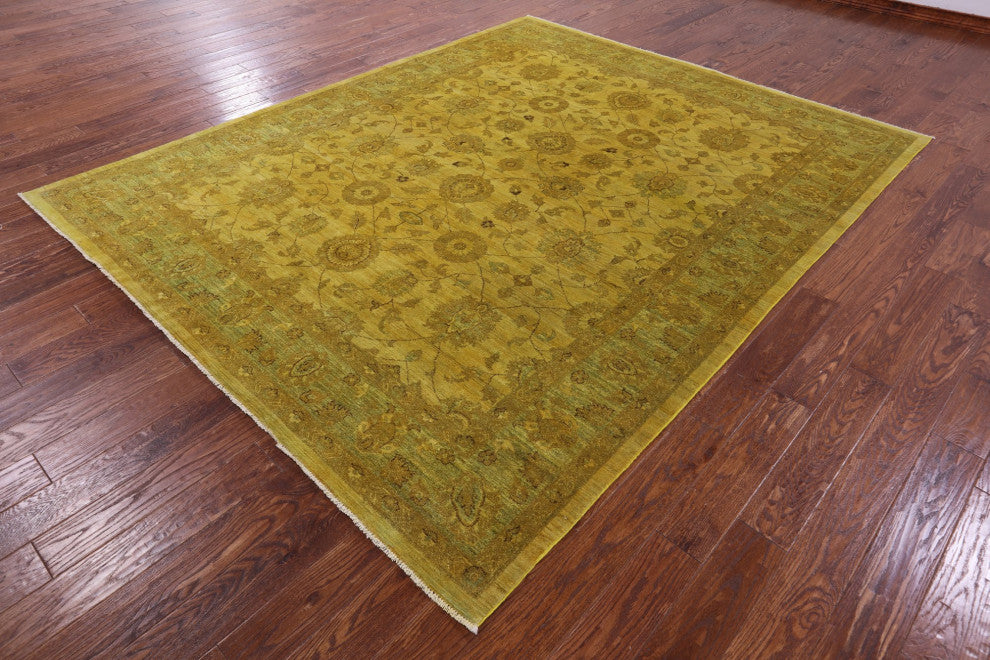 8' 0" X 9' 10" Full Pile Overdyed Handmade Wool Rug - Q12703