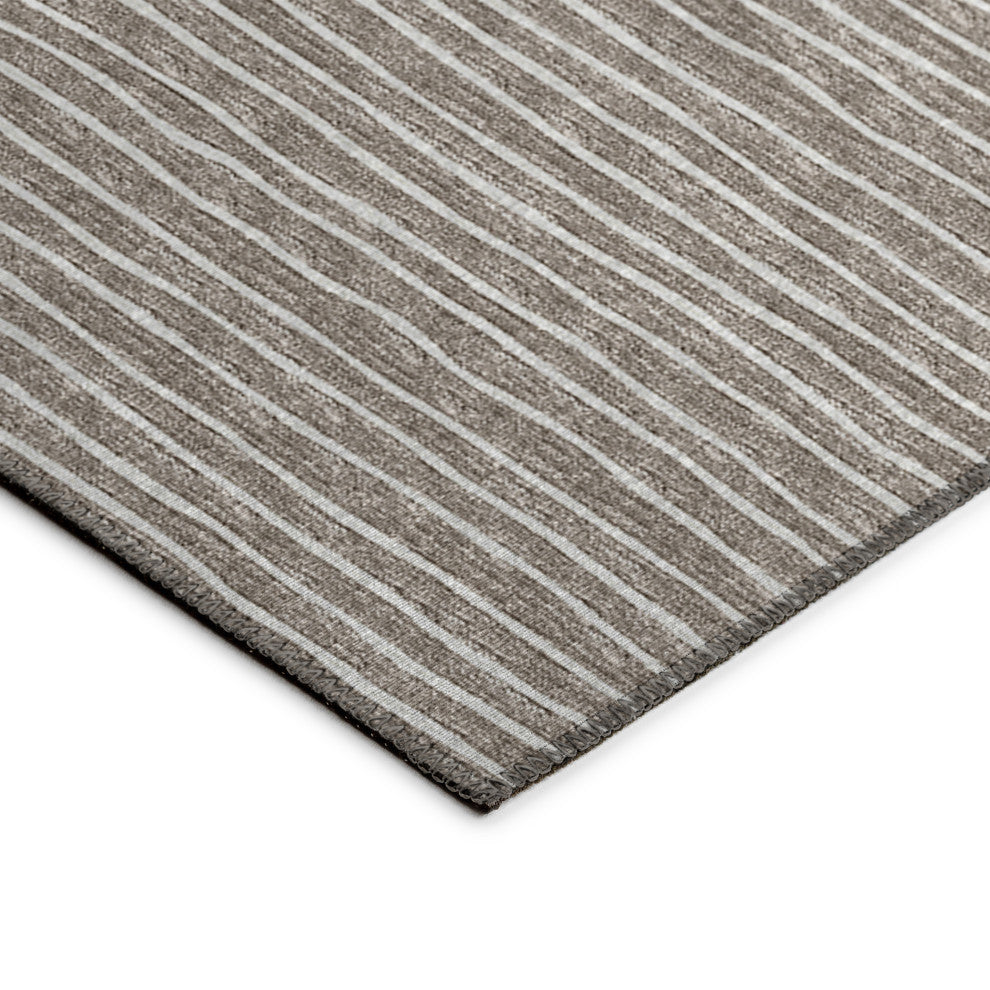 Indoor/Outdoor Laidley LA1 Taupe Machine Washable 2'3" x 12' Rug