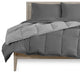 Reversible Bed-in-a-Bag, Light Gray/Gray, Gray, Split Head Flex King