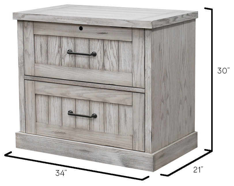 Lateral File With Locking Legal/Letter File Drawer, Fully Assembled, White