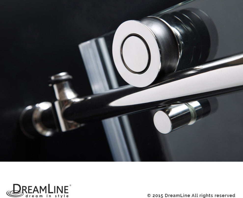 DreamLine Enigma-X 56"-59" Frameless Sliding Tub Door, Polished Stainless