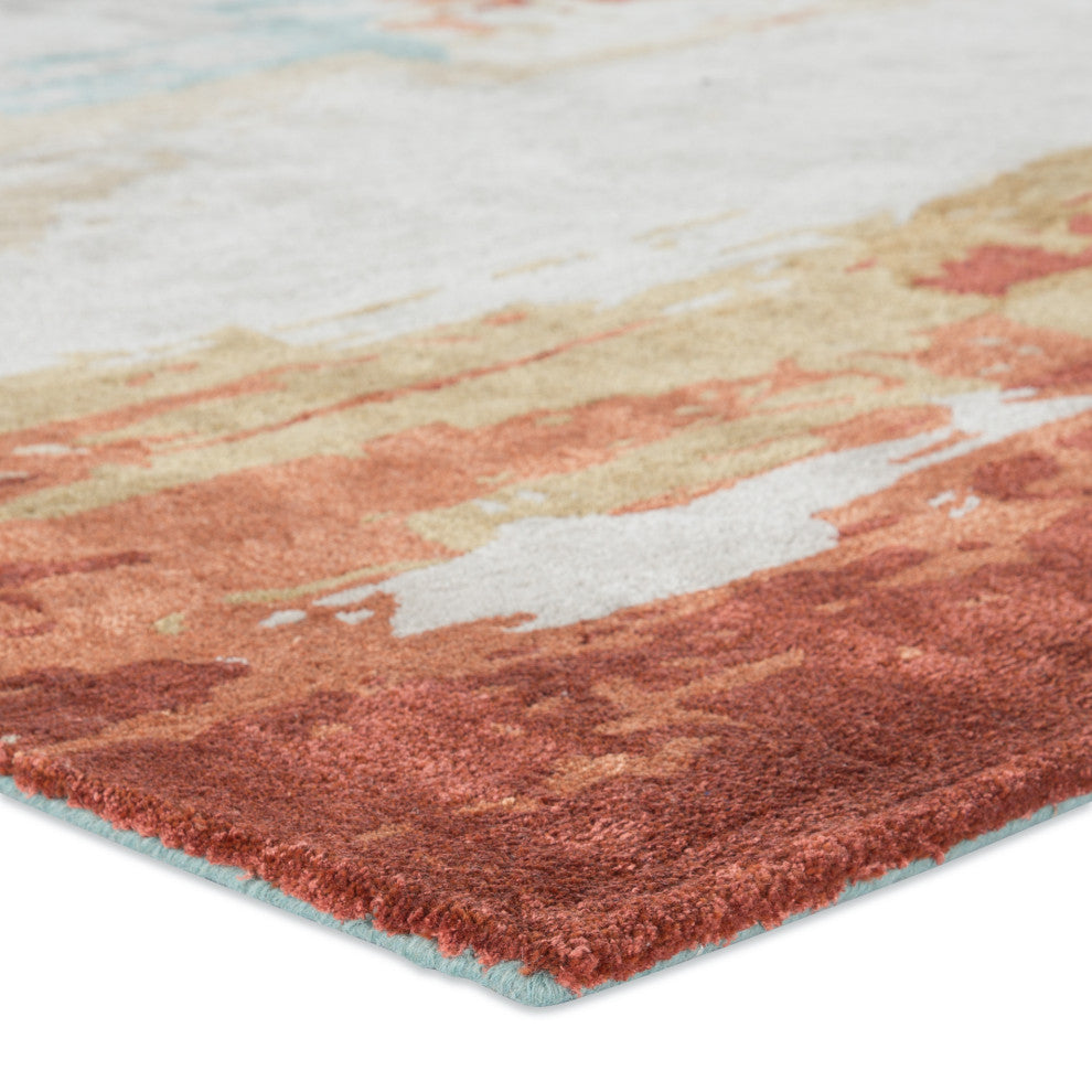 Jaipur Living Swisher Handmade Abstract Blue/ Red Area Rug 6'X9'