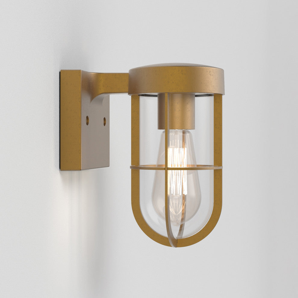 Astro Cabin Wall, Dimmable Outdoor Wall Light (Antique Brass)