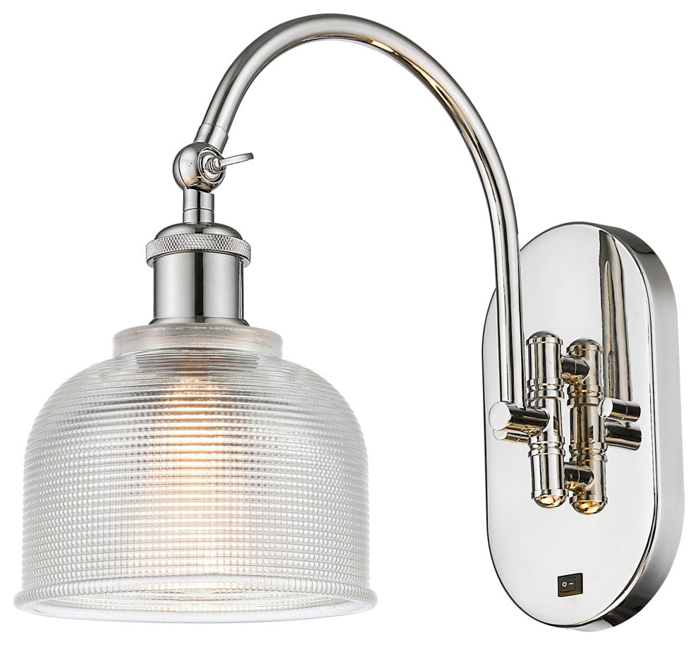 Innovations 518-1W-PN-G412 Dayton 1 Light 5.5" Sconce, Polished Nickel