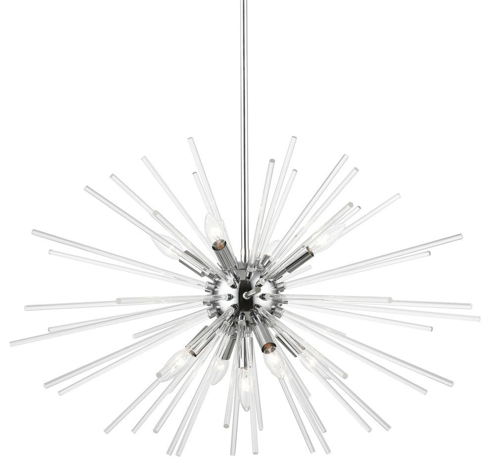 Utopia 9 Light Polished Chrome Large Pendant Chandelier