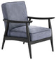 Rocky Velvet Arm Chair Gray