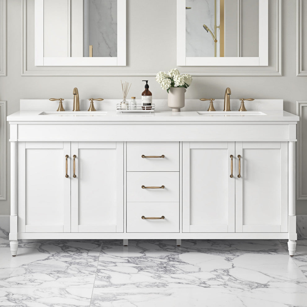 OVE Decors Salisbury Bathroom Vanity, White, 72 in