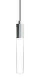Light Guide Tall Clear Acrylic Single Pendant - 3W - Polished Chrome Socket
