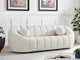 Elijah Boucle Fabric Upholstered Sofa, Cream