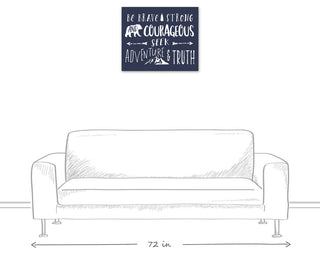 Be Brave Strong And Courageous 24x20 Canvas Wall Art