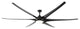 100" ABS Ceiling Fans With Lights And Remote, Black