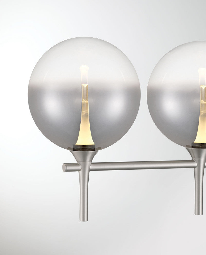 Iissa, Vanity, 5Lt, Satin Nickel, Smoked Glass