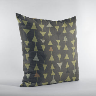 River Rock Manti Embroidery Luxury Throw Pillow, Double sided 12"x20"