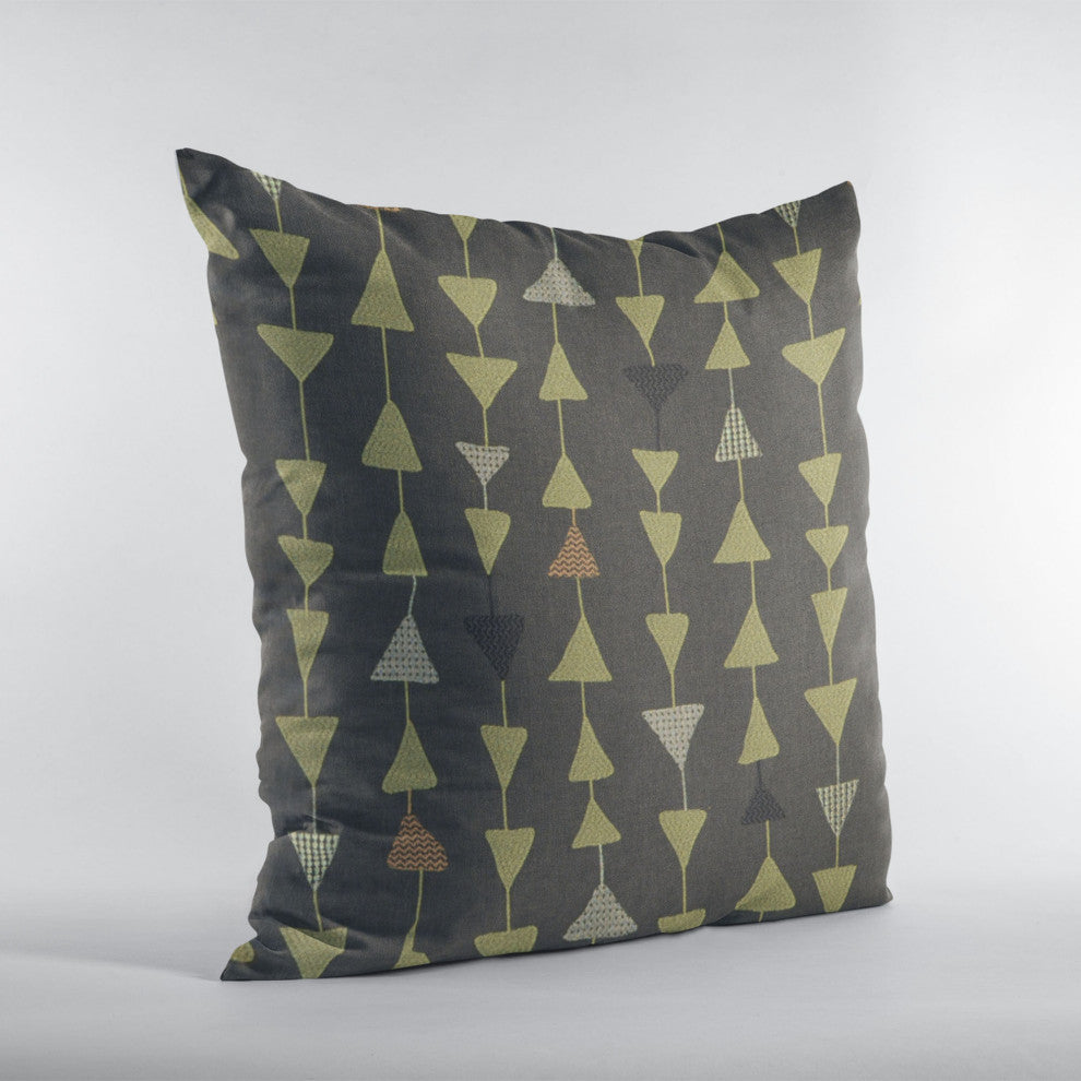 River Rock Manti Embroidery Luxury Throw Pillow, Double sided 12"x20"