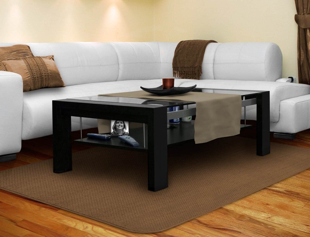 Skid-Resistant Area Rug Toffee Brown, 4'x6'