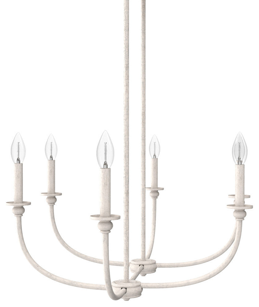 Southcrest Distressed White 6 Light Linear Chandelier Light