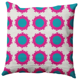 Pan Bubbles Decorative Throw Pillow, Explorer Blue, 16"x16"