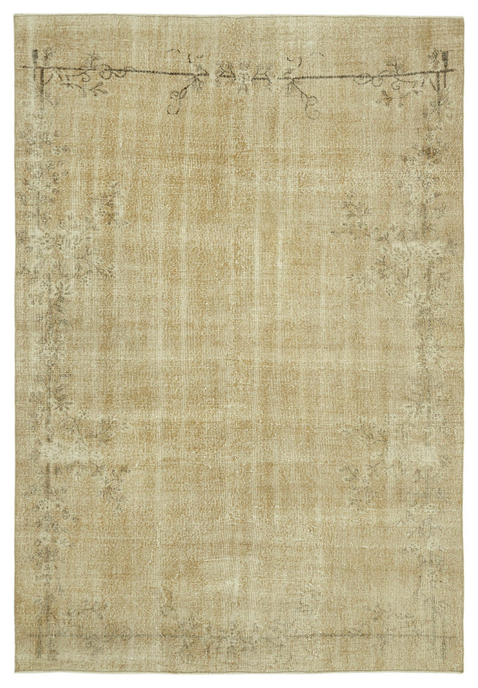 Rug N Carpet - Handmade Turkish 6' 9'' x 10' 0'' Low Pile  Wool Area Rug