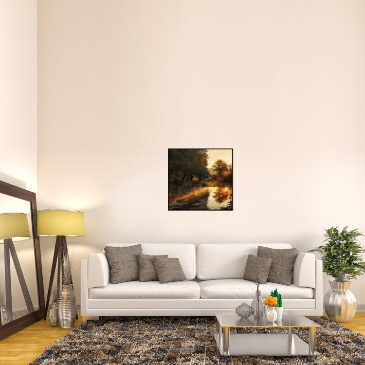 "When Nature Paints With Light" Framed Canvas Giclee by Jimbi, 31x29"