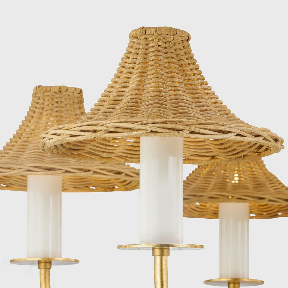 Mitzi Twila Chandelier Vintage Gold Leaf