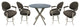 Swivel Counter Metal Pub Set - M-70 Stools 26" or 30", Sanora Brown - Beige, 26", Crackle Glass