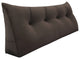 Large Reading Wedge Pillow Headboard, Bed Rest Triangular Bolster Backrest, 54x20x8