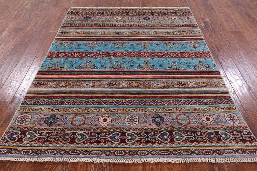 Khorjin Super Kazak Handmade Rug 5' 0" X 6' 4" Q7556