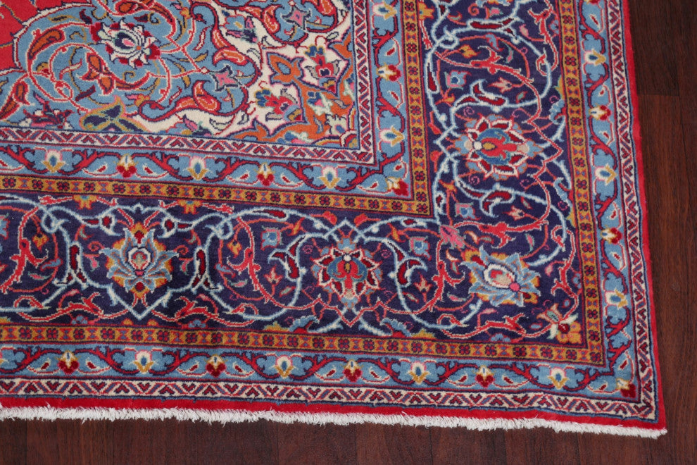 Consigned, Persian Oriental Traditional Vintage Handmade Area Rug, Red, 10x13