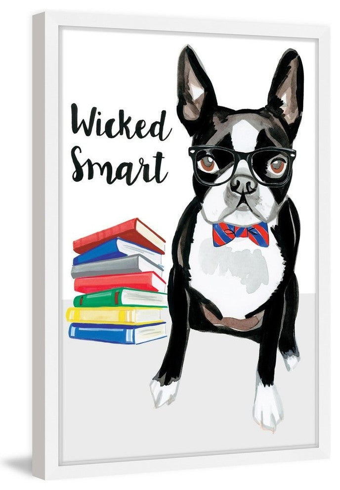 "Smart Terrier" Framed Print by Molly Rosner