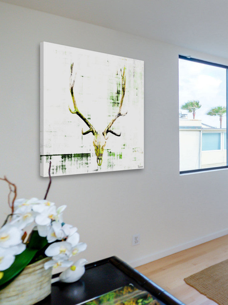 "Antler" Fine Art Canvas Print, 18"x18"