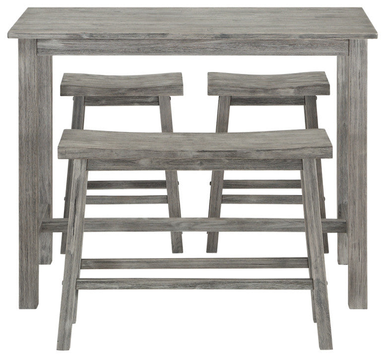 Sonoma 4-Piece Pub Set, Storm Gray Wire-Brush