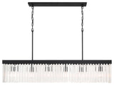Crystorama Lighting Group EMO-5407 Emory 6 Light 49"W Crystal - Black Forged