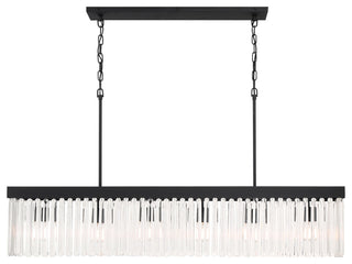 Crystorama Lighting Group EMO-5407 Emory 6 Light 49"W Crystal - Black Forged