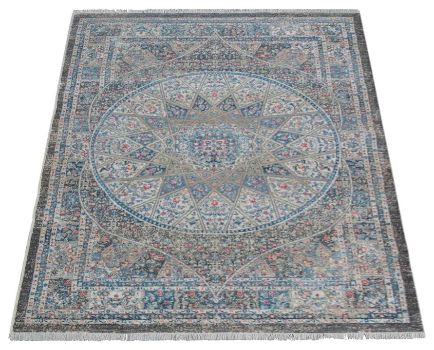 MACHINE MADE POLYESTER AREA RUGS  -Multicolor, Oriental ,Rugs for Living Room