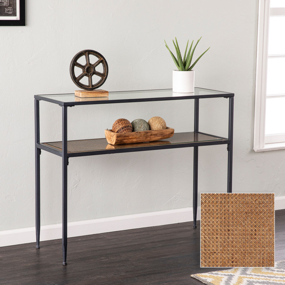 Sheringham Glass-Top Console Table