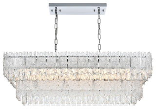 Emilia Six Light Chandelier in Chrome And Clear