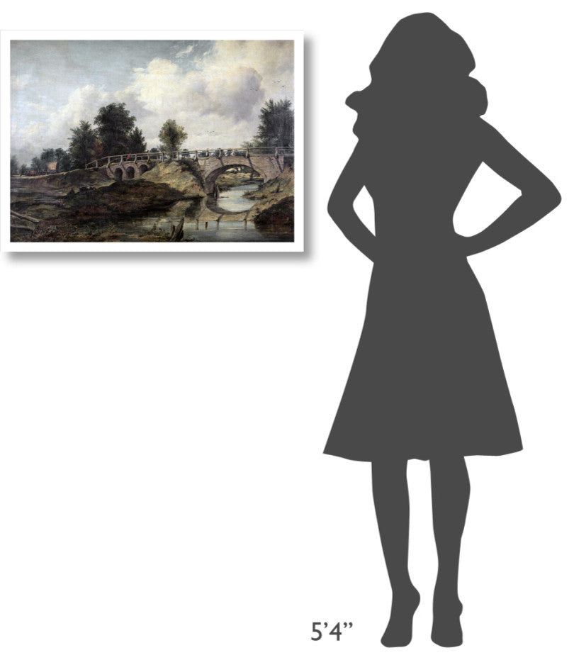 "Bridge Over The River Stour" Paper Print by Frederick William Watts, 32"x23"