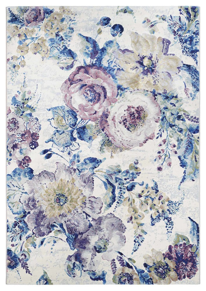 Couristan Easton Floral Chic Area Rug, Bone-Multi, 5'3"x7'6"