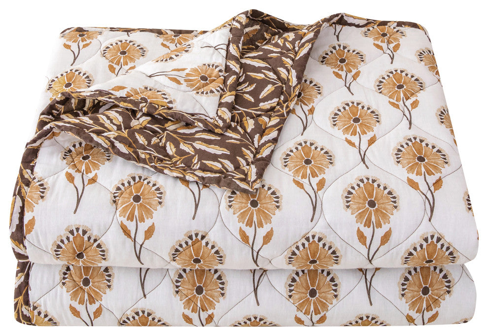 Woodstock Boho Reversible Quilt Set, 3-Piece, King