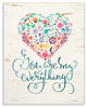 Stupell Ind. You Are My Everything Floral Heart Wall Plaque, 13x19