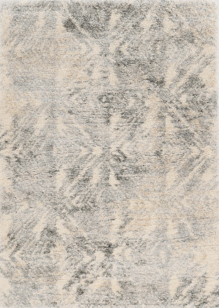 KAS Merino 6703 Ivory/Gray Vintage Area Rug, 3'9"x5'11"