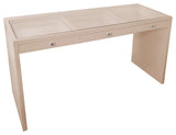 SlayStation Pro Glasstop Premium Vanity Table, Champagne Gold