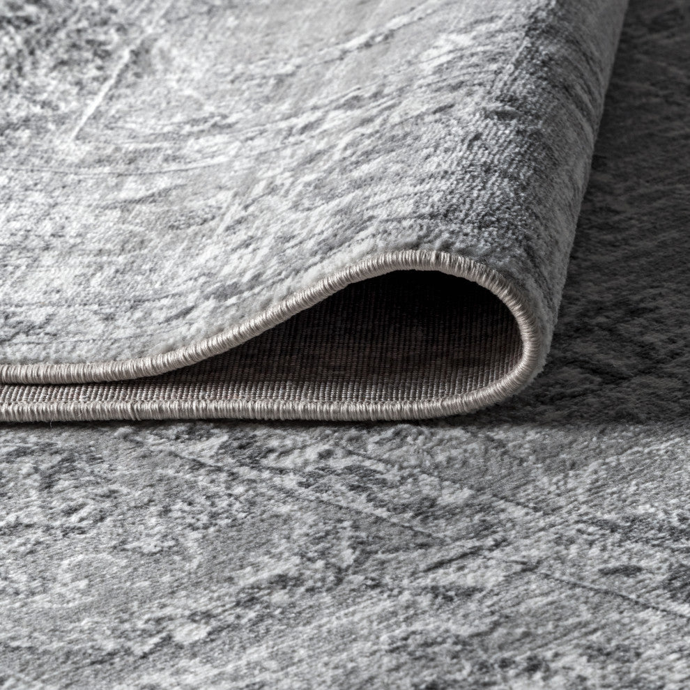 Modern Persian Vintage Light Grey 5' x 8' Area Rug