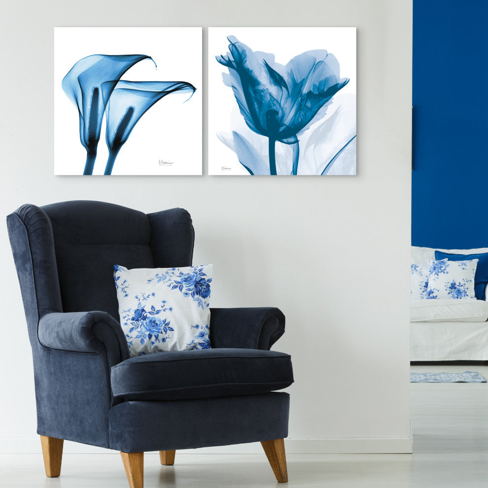 "Tulip & Lililes"Frameless Floating Panel Graphic Wall Art, 24"x24"