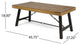 GDF Studio Easter Outdoor Acacia Wood Coffee Table, Teak Finish/Rustic Metal