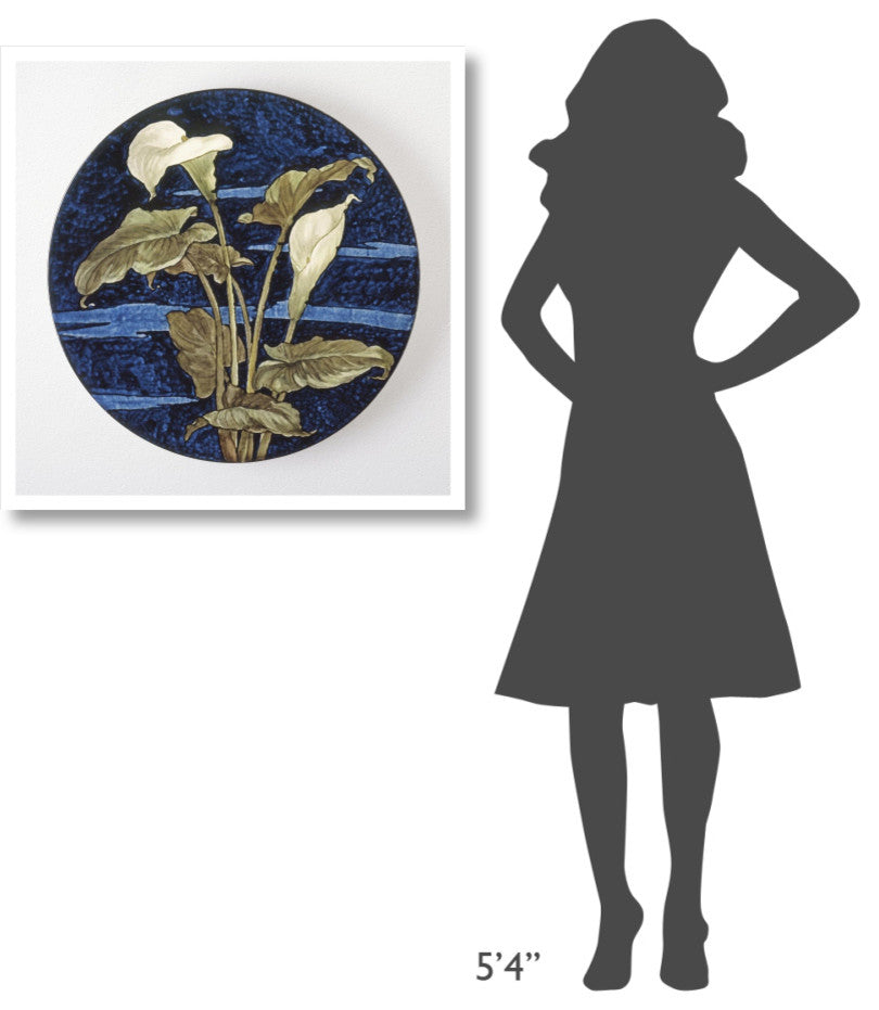 "Charger - Calla Lily Pattern" Print 19th Century American Artisan, 32"x32"